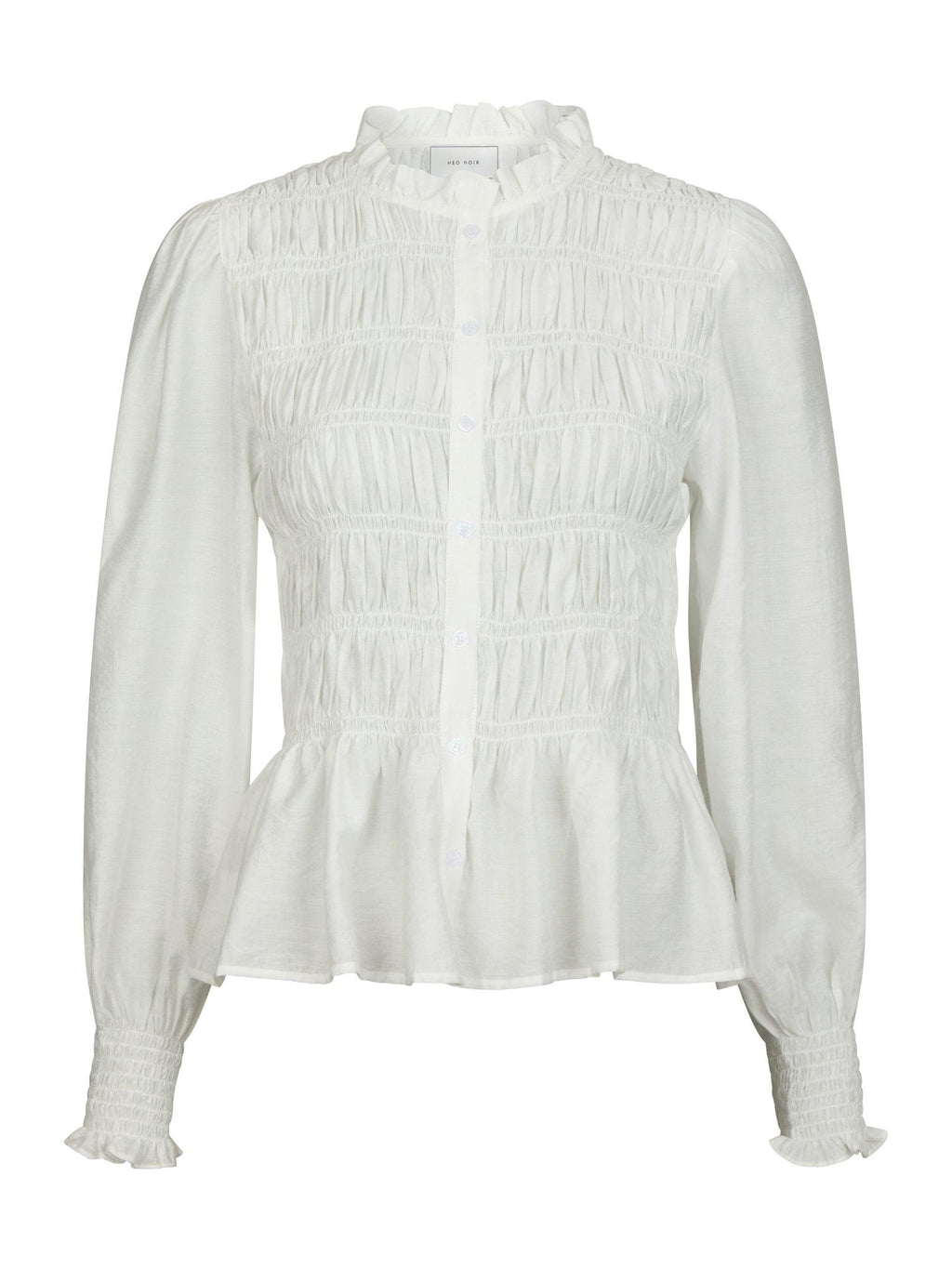 Neo Noir Mocca Smock Bluse Hvid