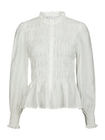 Neo Noir Mocca Smock Bluse Hvid