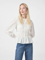 Neo Noir Mocca Smock Bluse Hvid