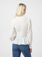 Neo Noir Mocca Smock Bluse Hvid