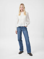 Neo Noir Mocca Smock Bluse Hvid