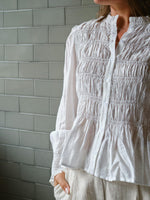 Neo Noir Mocca Smock Bluse Hvid