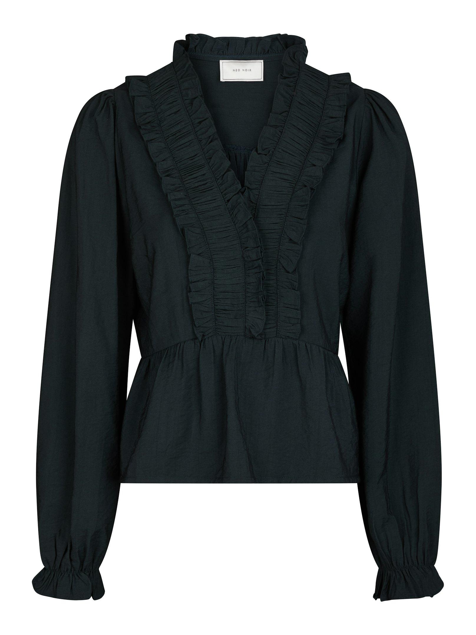 Neo Noir Melfy Bluse Navy