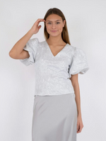 Neo Noir Camia Bluse Sølvmetallic