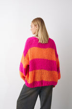 Noella Fora Strikcardigan Pink/Orange