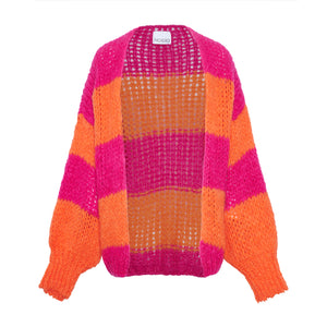 Noella Fora Strikcardigan Pink/Orange