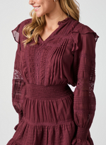 Neo Noir Aran Kjole Bordeaux