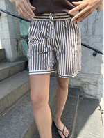 Continue Lis Shorts stribede Brun/Hvid