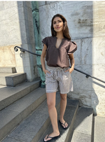 Continue Lis Shorts stribede Brun/Hvid