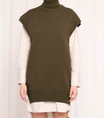 Birgitte Herskind Flanning Vest Mørk Khaki