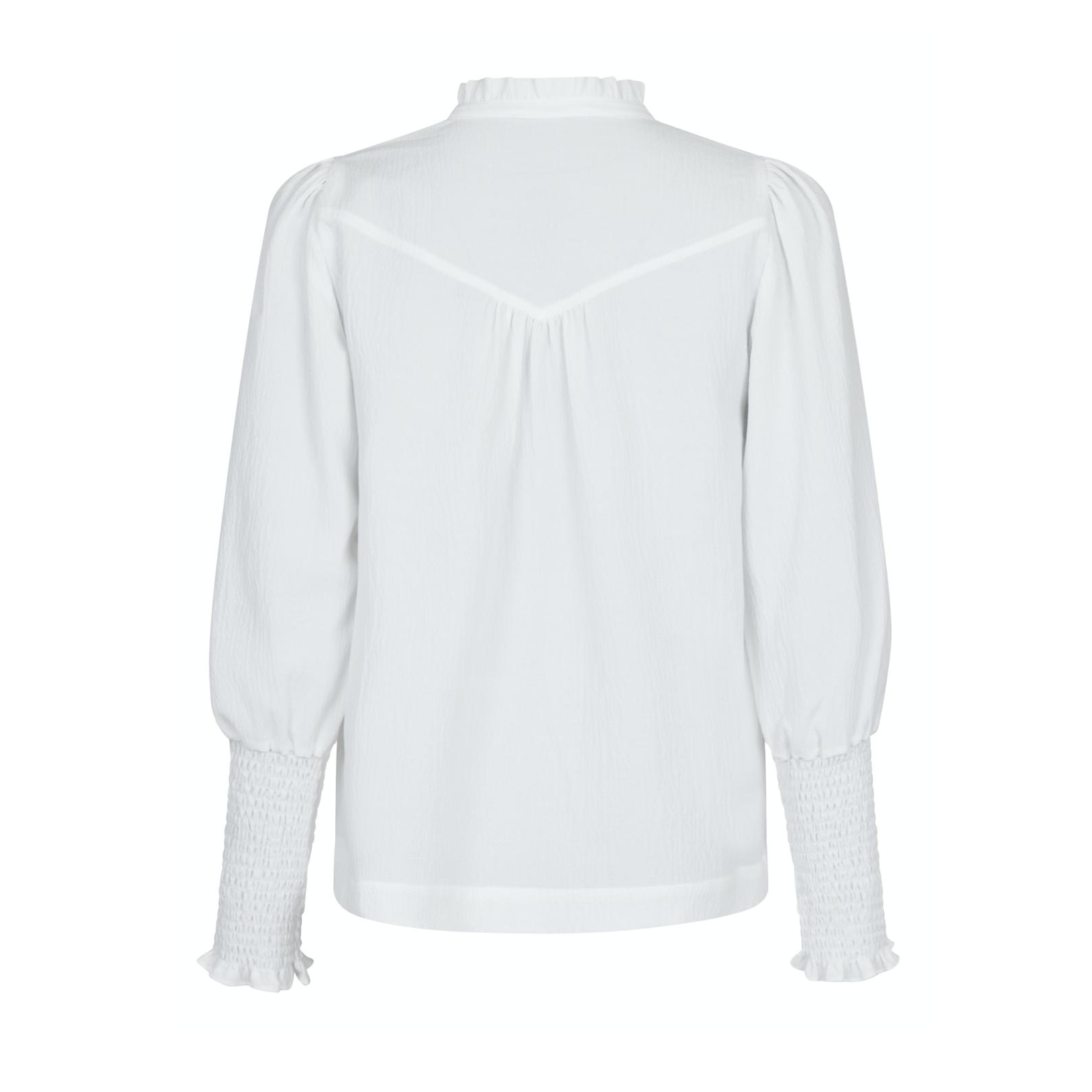 Neo Noir Camisa Solid bluse hvid