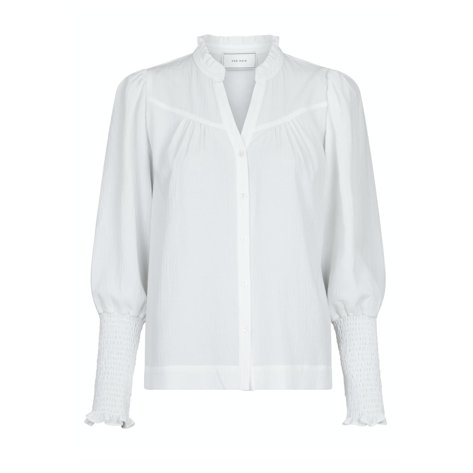 Neo Noir Camisa Solid bluse hvid
